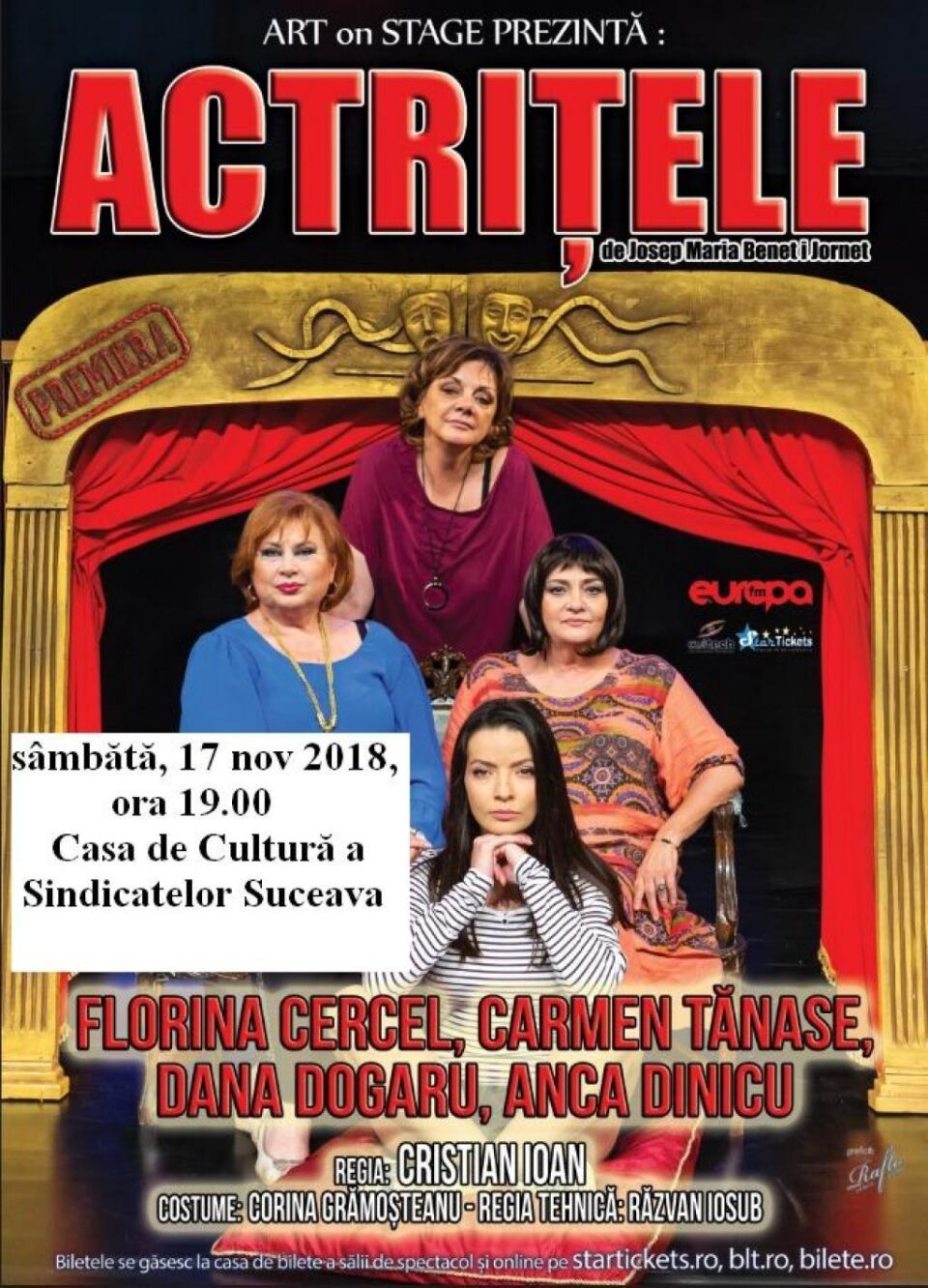 Piesa “Actrițele”, la Casa de Cultură a Sindicatelor Suceava