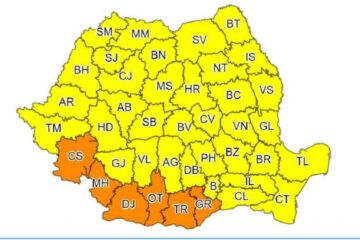 Cod galben de vreme rea până miercuri seara