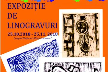 Vernisajul Expoziției de gravură, cu lucrări realizate de copii, la Colegiul Național ”Mihai Eminescu”