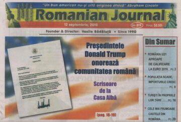 Scrisoarea președintelui Trump reflectată în Romanian Journal