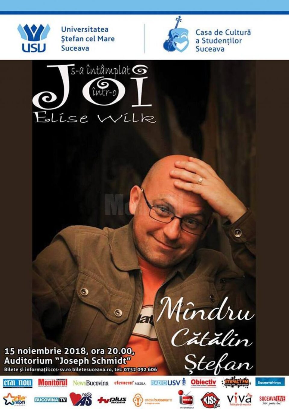 „S-a întâmplat într-o joi”, de Elise Wilk, cu Cătălin Mîndru, pe 15 noiembrie