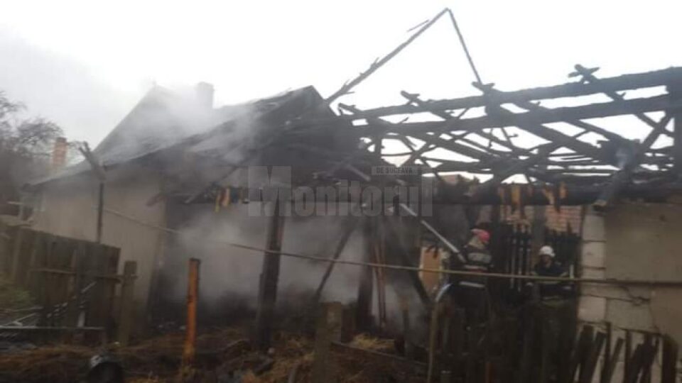 Două gospodării din Capu Codrului, afectate de un puternic incendiu