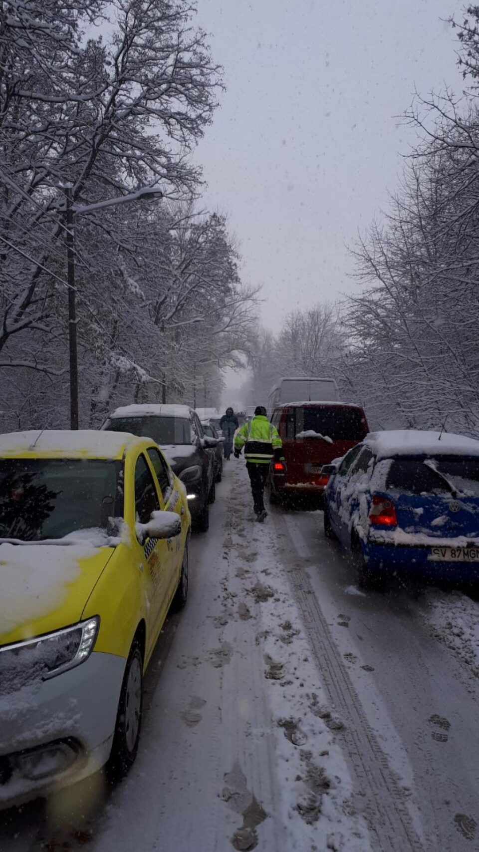 Iesirea spre Ipotesti este blocata in zona Bradet Iesirea spre Ipotesti este blocata in zona Bradet