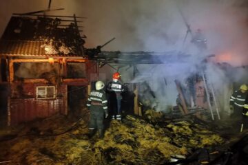Pompierii s-au chinui cinci ore să stingă incendiul