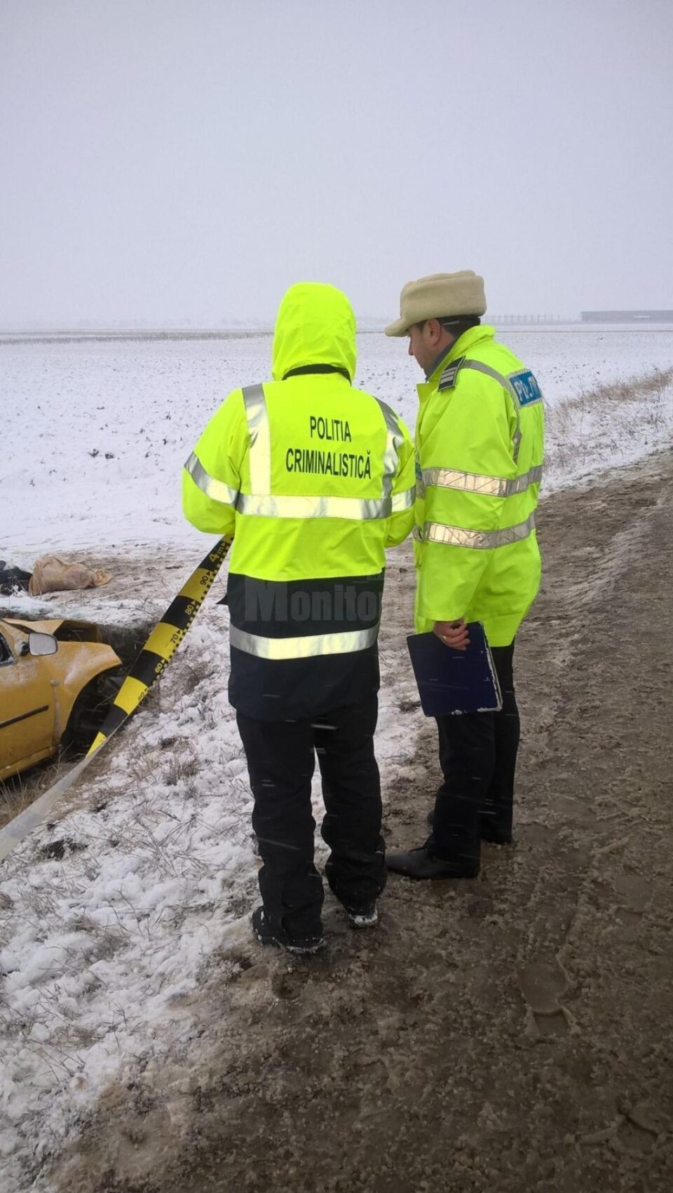 politisti la locul faptei