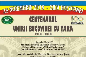 „Centenarul Unirii Bucovinei cu Țara. 1918-2018” la Biblioteca Bucovinei