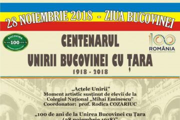 „Centenarul Unirii Bucovinei cu Țara. 1918-2018” la Biblioteca Bucovinei