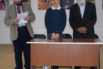 Pictorul profesor Constantin Ungureanu, Andrei Pennazio și profesorul Constantin Bulboacă