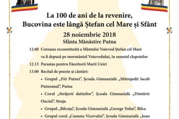 „La 100 de ani de la revenire, Bucovina este lângă Ștefan cel Mare și Sfânt”