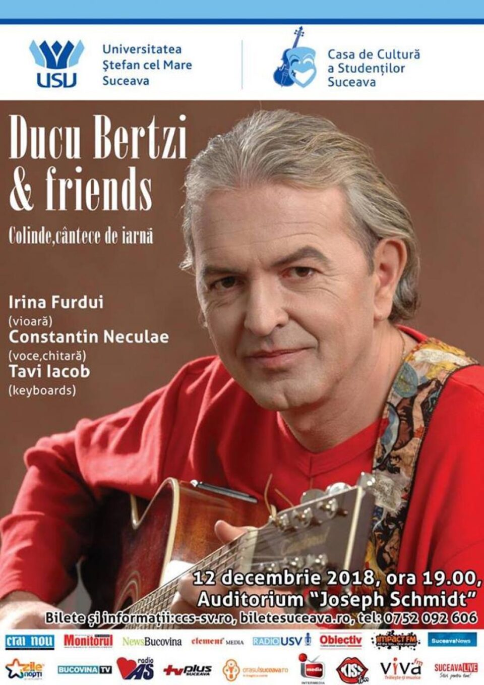 Ducu Bertzi & Friends, pe scena Universității din Suceava