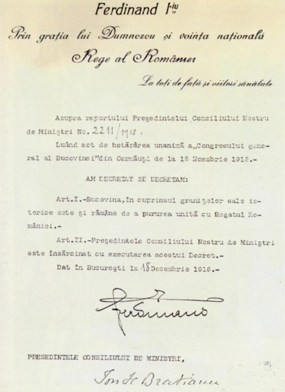 Decretul Regelui Ferdinand