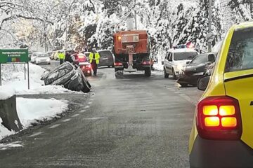 Accidentul nu a avut, din fericire, consecințe foarte grave