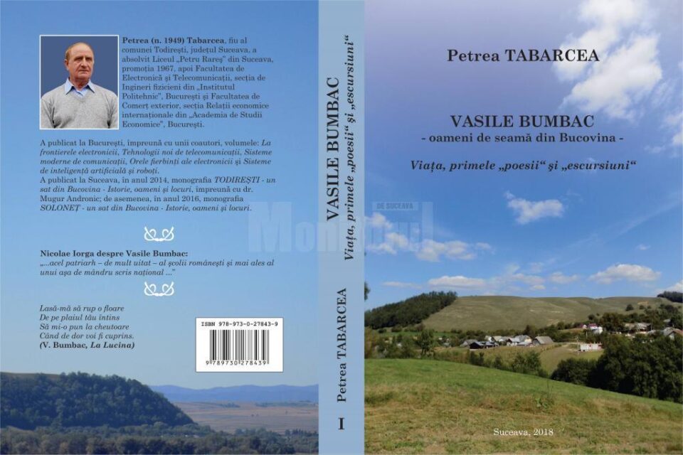 Volumul "VASILE BUMBAC - oameni de seamă din Bucovina", lansat la Școala Costâna
