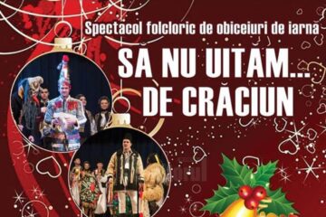Spectacol de datini și obiceiuri de Crăciun, susținut de Ansamblul „Arcanul USV”, pe scena Universității Spectacol de datini și obiceiuri de Crăciun, susținut de Ansamblul „Arcanul USV”, pe scena Universității