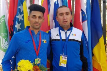 Atletul Andrei Dorin Rusu și antrenorul sau de la CSM Dorna Vatra Dornei, Cristian Prâsneac