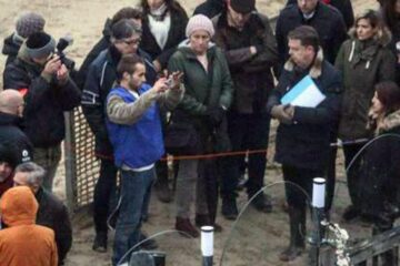 Fotografie de la reconstituirea faptei, în cadrul căreia Alexandru Caliniuc, din Salcea, a descris cu amănunte cum a acționat. Foto: 7sur7.be