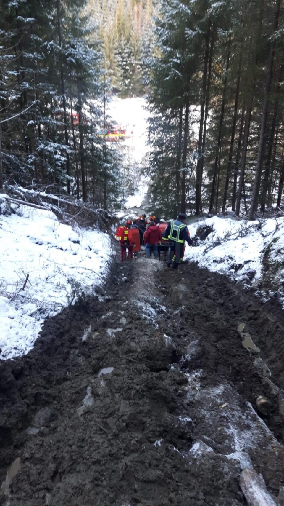Bărbatul a fost preluat de pompierii paramedici