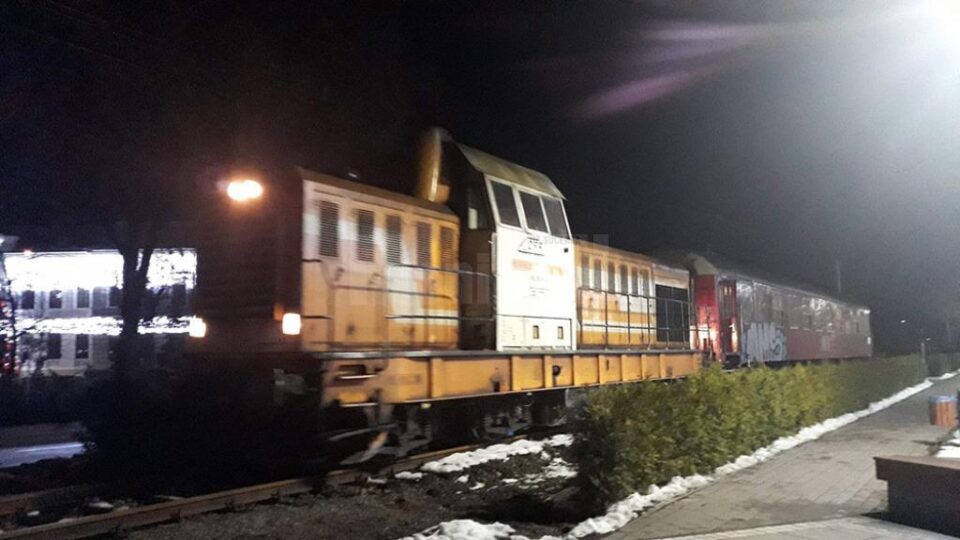 Trenul de Putna, duminică seara Sursa foto: Pagina de facebook Calea ferată Dornești-Putna