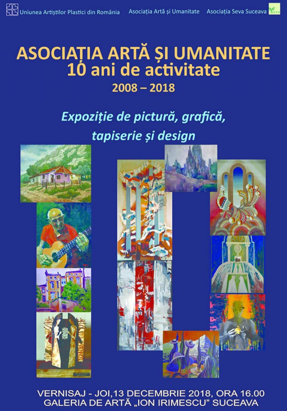 Expoziție de pictură, grafică, tapiserie și design, joi, la Galeria de Artă „Ion Irimescu” Suceava Expoziție de pictură, grafică, tapiserie și design, joi, la Galeria de Artă „Ion Irimescu” Suceava