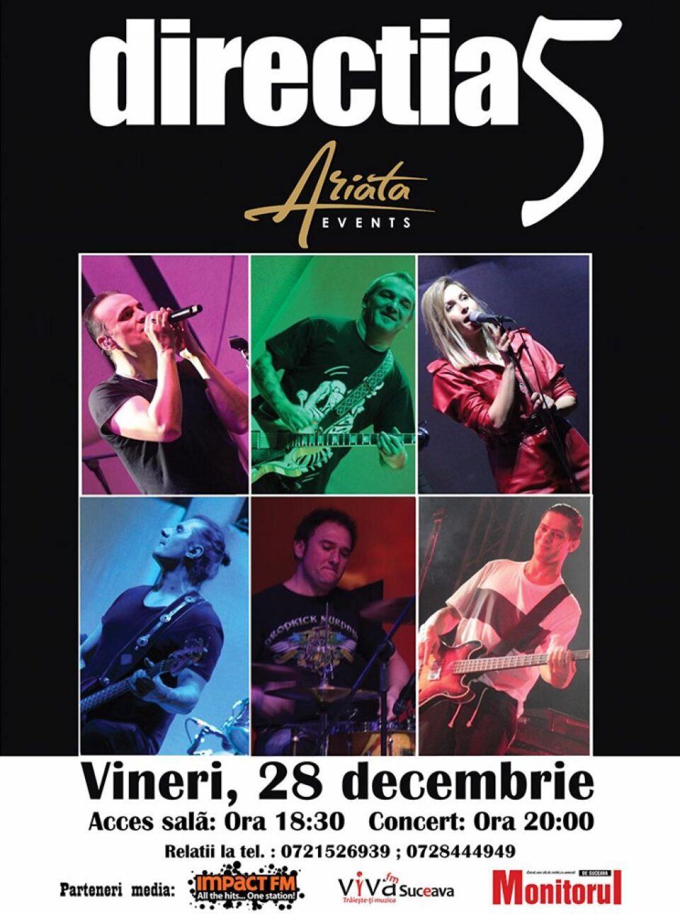 Trupa „Direcția 5” va concerta la sfârșitul acestei luni la Ariata Events Suceava