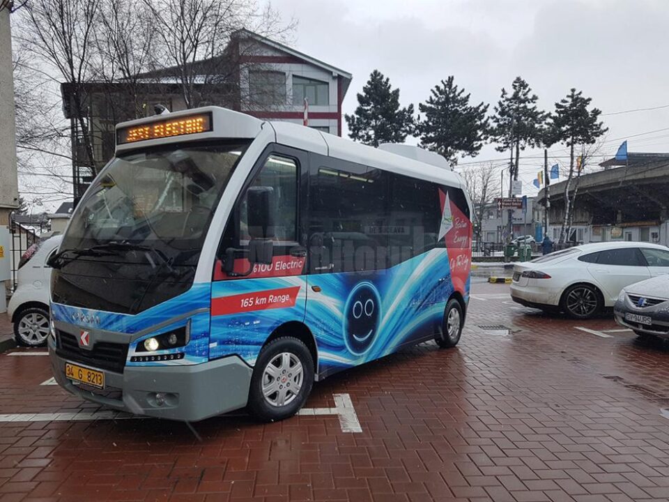 Sucevenii au ocazia, de vineri, să circule gratuit cu un prim autobuz electric Karsan Jest