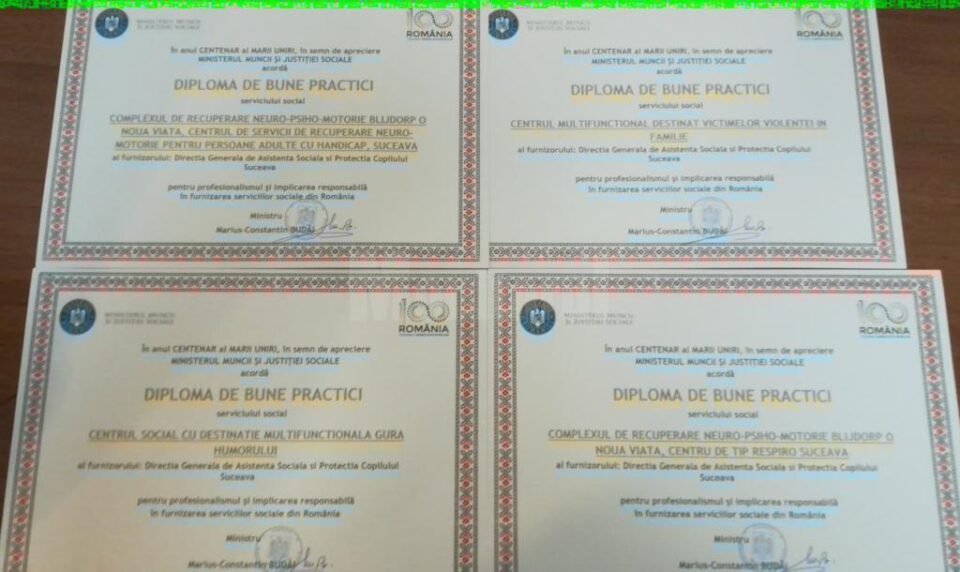 Cinci furnizori de servicii sociale din județul Suceava, printre câștigătorii concursului „100 de exemple de bune practici în serviciile sociale din România”