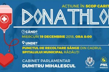 Deputatul Dumitru Mihalescul și liberalii rădăuțeni lansează campania caritabilă „Donathlon”