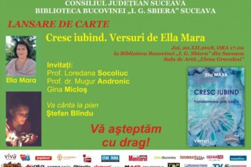 Lansarea cărții „Cresc iubind. Transformare prin iubire”, de Ella Mara