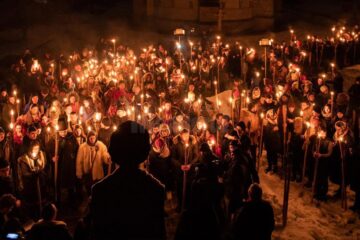 Peste 200 de studenți au participat la o tabără de iarnă la Mănăstirea Putna. Foto :Mănăstirea Putna