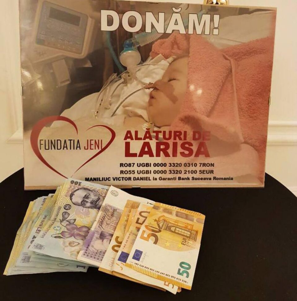 Donații pentru Larisa, strânse în noaptea de Revelion