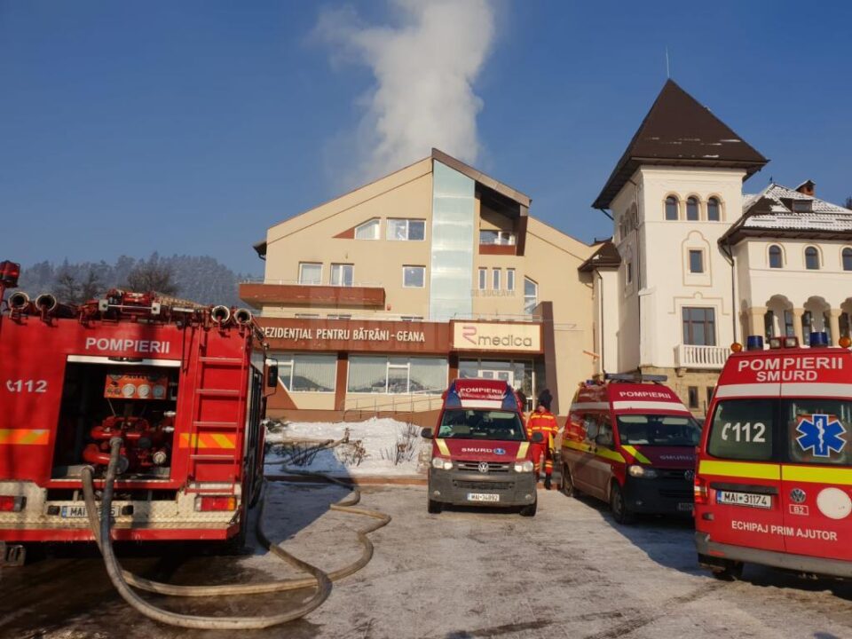 Căminul de bătrâni afectat de incendiu Căminul de bătrâni afectat de incendiu