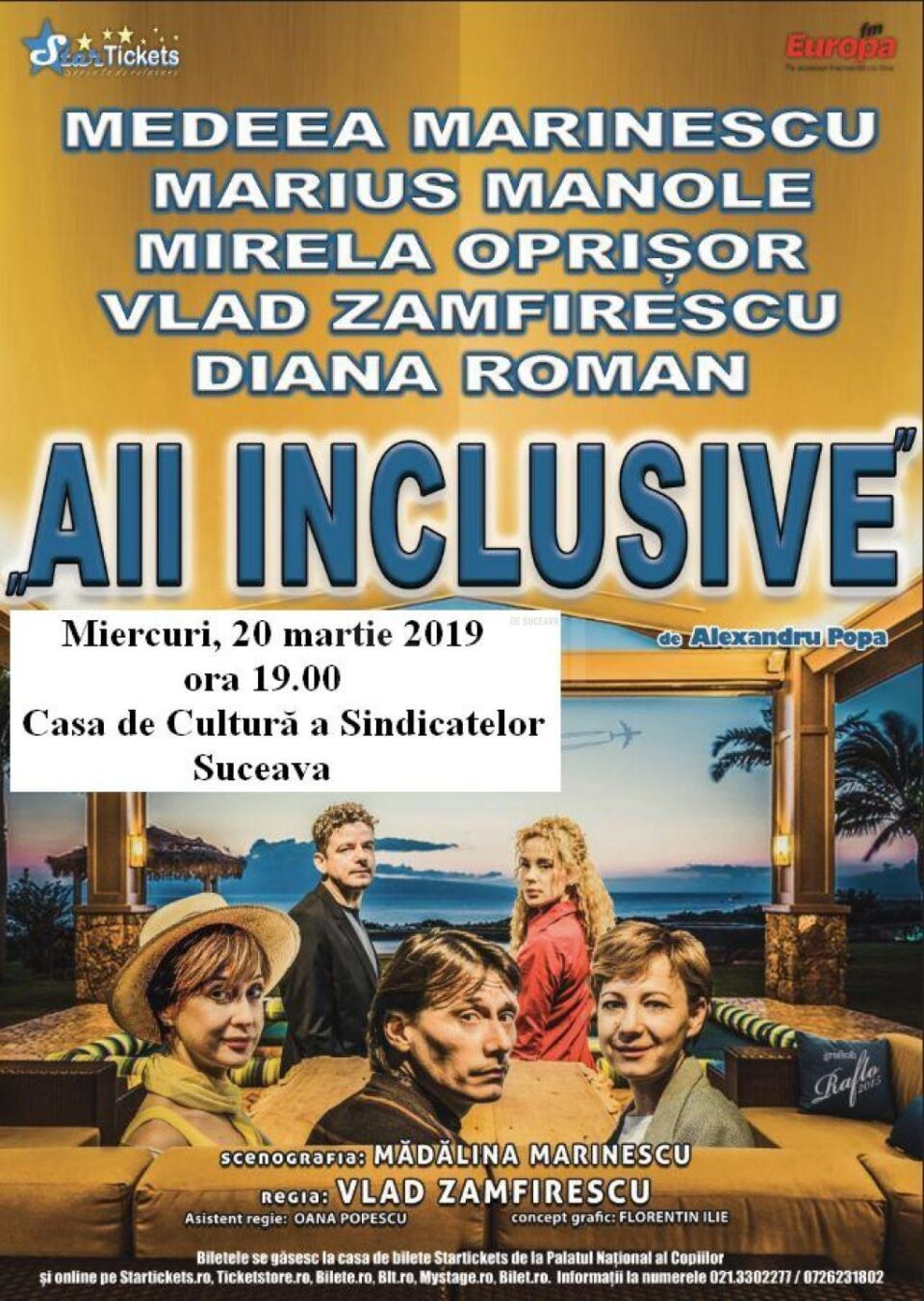 Spectacolul de teatru "All Inclusive", la Casa de Cultură a Sindicatelor Suceava