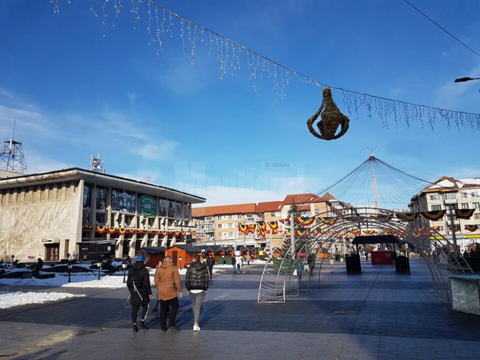 Decorațiunile de sărbători din Suceava vor fi strânse începând de luni