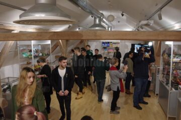 Public numeros la expoziția de jucării vechi