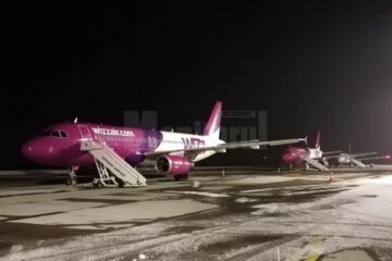 Cele trei avioane ale Wizz Air care au aterizat pe Aeroportul „Ștefan cel Mare” Suceava
