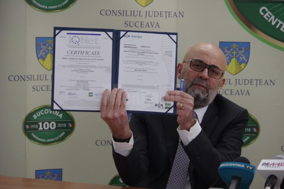 SJU Suceava este primul spital din Romania certificat ca a introdus standardul anti-mita SJU Suceava este primul spital din Romania certificat ca a introdus standardul anti-mita