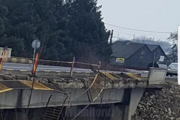 Balustrada care a cedat complet