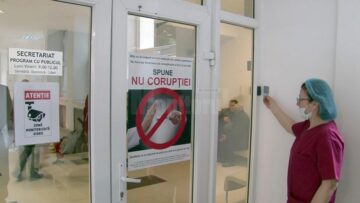 Afișarea de postere „Spune Nu corupției” în toate secțiile spitalului