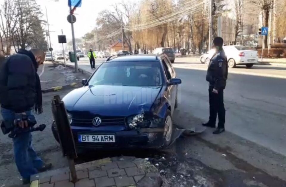 Intersecția în care a avut loc tamponarea