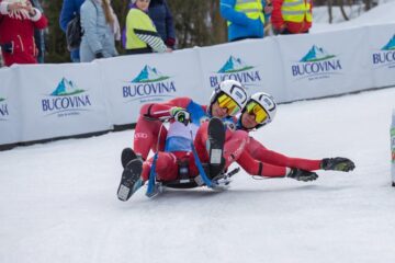 Frații Patrick și Matthias Lambacher au avut cea mai rapidă coborâre la dublu pe pârtia de la Vatra Dornei