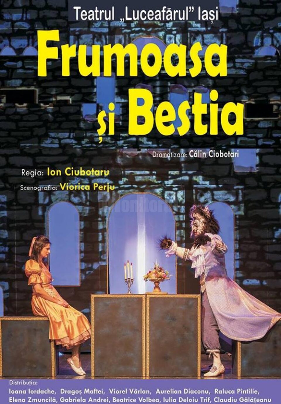 „Frumoasa și Bestia”, cu două reprezentații, azi, la Teatrul „Matei Vișniec” Suceava