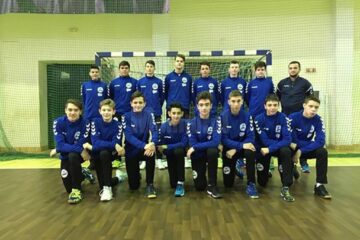 Echipa de handbal juniori III a Universității Suceava, antrenor Vasile Boca