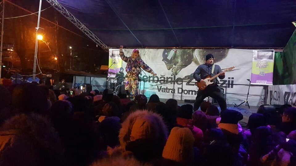 Cântăreața Adda, sărbătorită pe scenă la Serbările Zăpezii de la Vatra Dornei