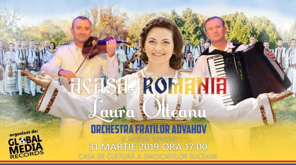 Laura Olteanu, Orchestra Fraților Advahov și invitați speciali, într-un regal de muzică populară pe scena suceveană
