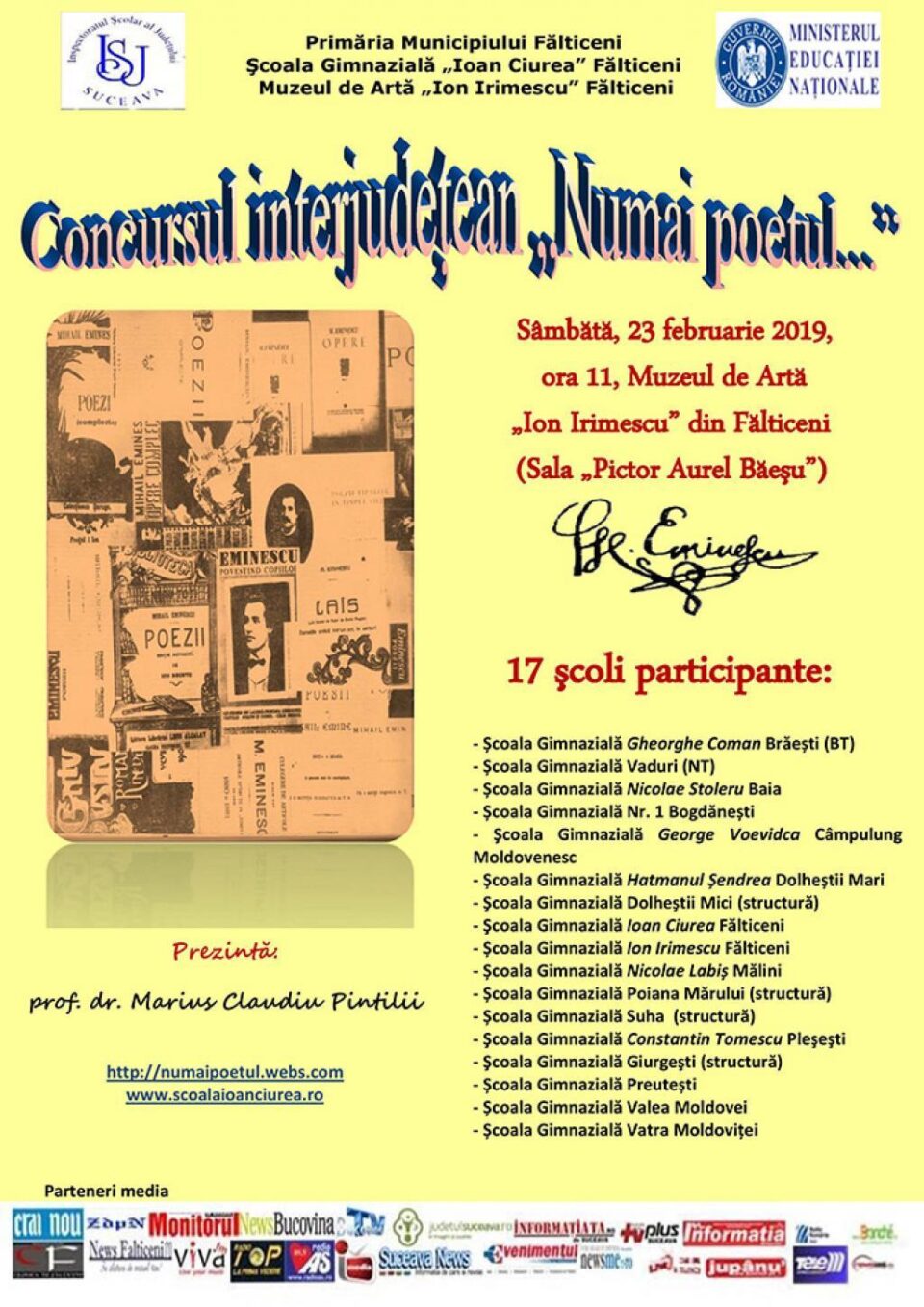 Concursul interjudețean „Numai poetul...”