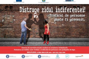„Distruge zidul indiferenței!”, campanie națională de prevenire a traficului de persoane în scopul exploatării sexuale