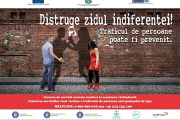 „Distruge zidul indiferenței!”, campanie națională de prevenire a traficului de persoane în scopul exploatării sexuale