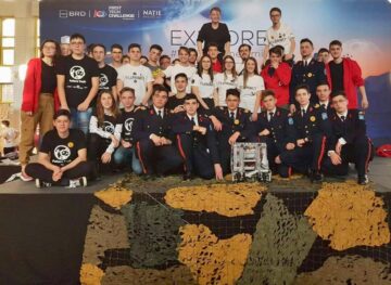 Robotul elevilor militari luptă la etapa națională a Competiției „BRD FIRST Tech Challenge”