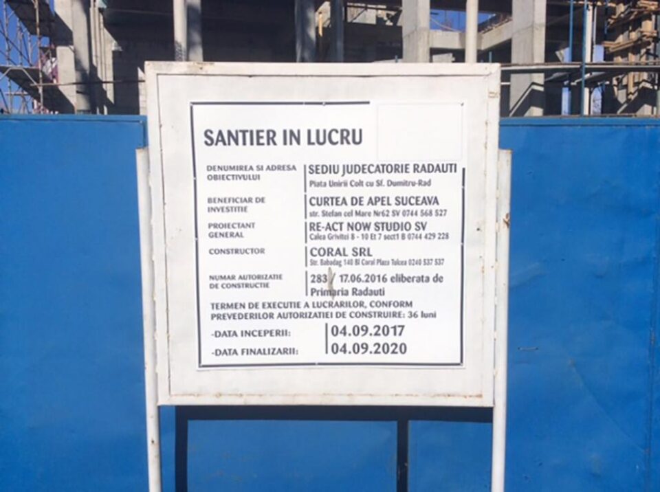 Noua clădire a Judecătoriei Rădăuți începe să prindă contur