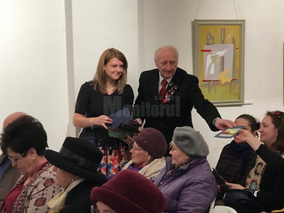 Artistul plastic Radu Bercea, la vernisajul expoziției de vineri